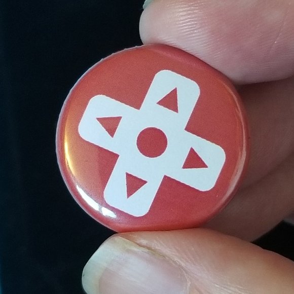 Buttonhead Jewelry - NWT Gaming Pad Plus Sign Pin Red White